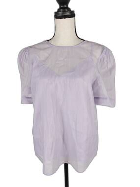 Women's A New Day 2-Piece Lavender Sheer Blouse & Cami Set Size Small
